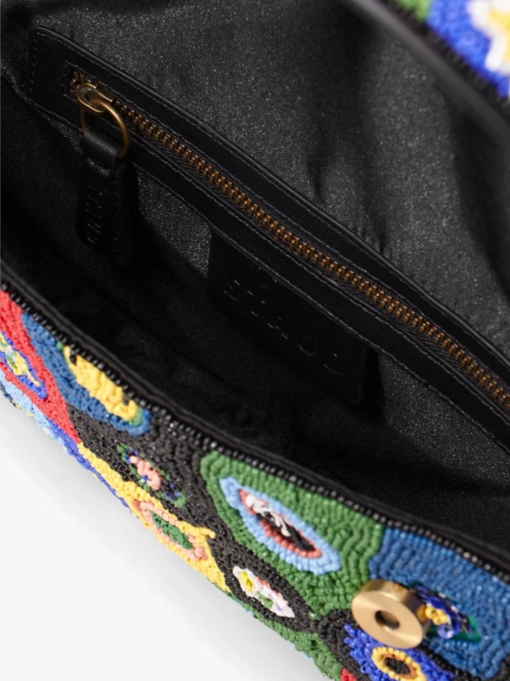 Staud Tommy Beaded Bag in Black Millefiori - Picture 2 of 12